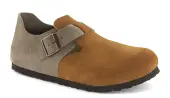Birkenstock London Suede Leather Regular Fit Men - Sandals Birkenstock - Brown - 1024973-7.5 - Size: 7.5