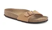 Birkenstock Madrid Vegan Birko-Flor Nubuck Women - Sandals Birkenstock - Light Brown - 1025005-3.5 - Size: 3.5