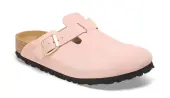 Birkenstock Boston Suede Leather Narrow fit Women - Sandals Birkenstock - Pink - 1026171-4.5 - Size: 4.5