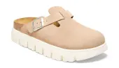 Birkenstock Boston Chunky Suede Leather Narrow Fit Women - Sandals Birkenstock - Light Brown - 1026176-5.5 - Size: 5.5