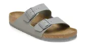 Birkenstock Arizona BS Saffiano Stone Coin Narrow Fit Men - Sandals Birkenstock - Grey - 1026454-7 - Size: 7
