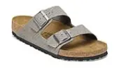 Birkenstock Arizona Suede Narrow Fit Women - Sandals Birkenstock - Grey - 1027019-8 - Size: 8