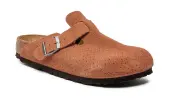 Birkenstock Boston Suede Embossed Narrow Fit Unisex - Sandals Birkenstock - Orange - 1027118-8 - Size: 8