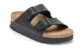 Birkenstock Arizona PAP Flex Platform Birko-Flor Narrow Fit Women - Sandals Birkenstock - Black - 1027395-8 - Size: 8