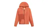 Champion Patchwork Velour Fleece ZIP-UP Hoodie Women - Hoodies and Sweatshirts Champion - Orange - 113506-F20-RS045-M - Size: M