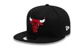 New Era Chicago Bulls Logo Black 9FIFTY Cap Unisex - Headwear New Era - Black - 12122725-M/L - Size: M/L