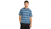 Dedicated Short Sleeve Knitted T-shirt Husum Denim Blue Men - T-shirts Dedicated - Blue - 18539-M - Size: M