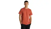 Dedicated T-shirt Stockholm Base Terracotta Red Men - T-shirts Dedicated - Red - 19377-L - Size: L