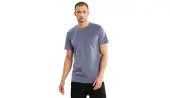 Dedicated T-shirt Stockholm Base Stone Blue Men - T-shirts Dedicated - Blue - 20375-S - Size: S