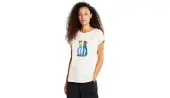 Dedicated T-shirt Visby Dance First Oat White Women - T-shirts Dedicated - White - 20466-L - Size: L
