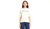 Dedicated T-shirt Vadstena Take a Hike Oat White Women - T-shirts Dedicated - White - 21644-S - Size: S
