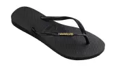 Havaianas Slim Logo Metallic Black Gold Women - Flip Flop Havaianas - Black - H4119875-1924-BRA-39/40 - Size: BRA-39/40