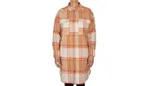 IrieDaily Checky Shirt Jacket Beige Women - Jackets IrieDaily - Orange - 561D340-603-M - Size: M