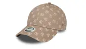 New Era New York Yankees Monogram Brown 9FORTY Adjustable Cap Unisex - Headwear New Era - Light Brown - 60434992-One-size - Size: One size