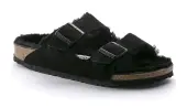 Birkenstock Arizona Shearling Black Regular Fit Unisex - Sandals Birkenstock - Black - 752661-9.5 - Size: 9.5