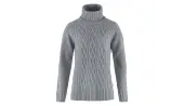 Fjällräven Övik Cable Knit Roller Neck W Women - Hoodies and Sweatshirts Fjällräven - Grey - F84793-055-L - Size: L