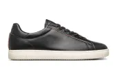 Clae Bradley Black Leather Raw Edge Men - Sneakers Clae - Black - CL24ABR05-DLC-8.5 - Size: 8.5