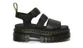 Dr. Martens Ricki Nappa Lux Leather3-Strap Platform Sandals Women - Sandals Dr. Martens - Black - DM27405001-6.5 - Size: 6.5