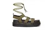 Dr. Martens Nartilla Tumbled Nubuck Leather Gladiator Sandals W Women - Shoes Dr. Martens - Green - DM31738357-6.5 - Size: 6.5