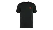 Fjällräven Abisko Wool Logo SS M Black Men - T-shirts Fjällräven - Black - F86977-550-L - Size: L