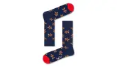 Happy Socks Gingerbread Man Sock Men - Socks Happy Socks - Blue - GIN01-6000-7.5-11.5 - Size: 7.5-11.5