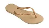 Havaianas Slim Golden Women - Flip Flop Havaianas - Light Brown - H4000030-0570-BRA-35/36 - Size: BRA-35/36