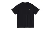 Carhartt WIP S/S American Script T-Shirt Black Men - T-shirts Carhartt WIP - Black - I029956_89_XX-M - Size: M