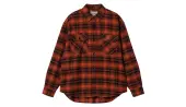 Carhartt WIP L/S Krenz Shirt Brick Men - Shirt Carhartt WIP - Red - I032271_1P9_XX-XL - Size: XL