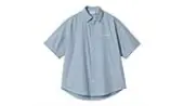 Carhartt WIP W' S/S Jaxon Shirt Women - T-shirts Carhartt WIP - Blue - I033080_27H_XX-S - Size: S
