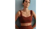 Norba Ruffle Wave Bra Sienna Women - Underwear Norba Clothing - Brown - NRB-RWB-SN-S - Size: S