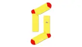 Happy Socks Ribbed Embroidery 3D Glasses Unisex - Socks Happy Socks - Yellow - REGLA01-2000-7.5-11.5 - Size: 7.5-11.5