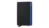 Secrid Slimwallet Matte Black & Blue Unisex - Wallet Secrid - Black - SM-Black-Blue-One-size - Size: One size