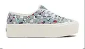 Vans Woven Authentic Stackform Women - Sneakers Vans - Blue - VN0A5KXXAZA-6 - Size: 6