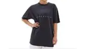 New Balance Athletics Oversized Tee Women - T-shirts New Balance - Grey - WT23503PHM-XS - Size: XS