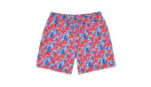 Happy Socks Wave Long Swim Shorts Men - Shorts Happy Socks - Red - WVE123-2900-L - Size: L