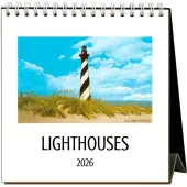 Lighthouses 2026 Easel Desk Calendar
