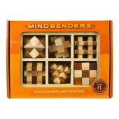 Wooden Pocket MindBenders Puzzles 6-Pack