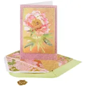 Peony on Gold Collector's Edition Birthday Card