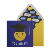 Celebratory Emoji Grad Handmade Greeting Card