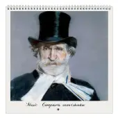 Portraits Music Composers 2026 Wall Calendar