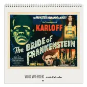 Vintage Movie 2026 Wall Calendar