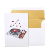 Vintage Melody Anniversary Card with Foil & Gems
