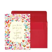 Hearts Anniversary Greeting Card with Foil Embellishment
