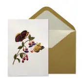 Hand-Embroidered Butterfly Greeting Card