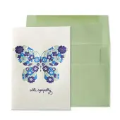 Butterfly Sympathy Card with Letterpress Detail