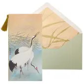Asian Two Cranes Anniversary Card
