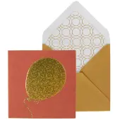 Gold Balloon Enclosure Card