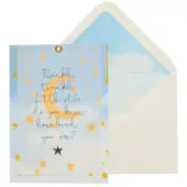 Celestial Newborn Greeting Card 'Twinkle Twinkle Moon'