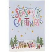 Seasons Greet with People Shop Christmas Card