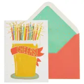 Beer Stein with Sparkles Birthday Card